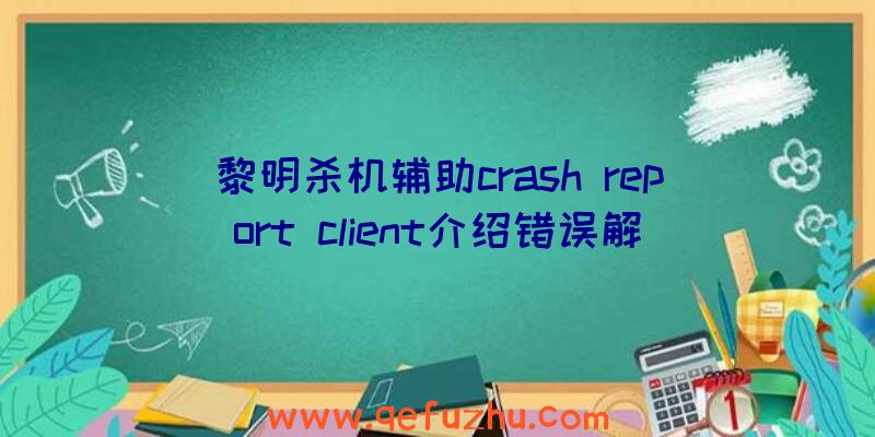 黎明杀机辅助crash